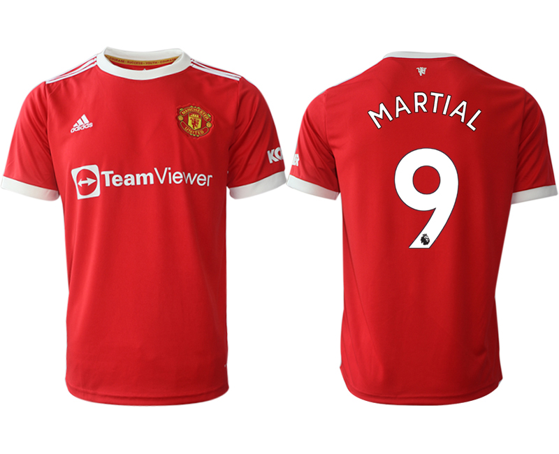 Men 2021-2022 Club Manchester United home red aaa version #9 Adidas Soccer Jersey